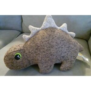 Toy Box Knit Baby Dinosaur 14" Plush Brown Stegosaurus Stuffed Animal Greenbrier